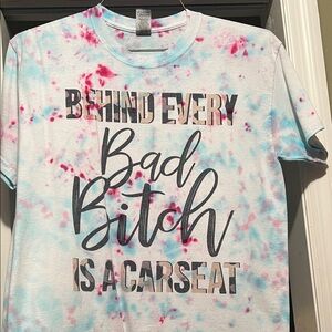 Gildan Tie-Dye Short Sleeve Tee - Pink, Blue, White